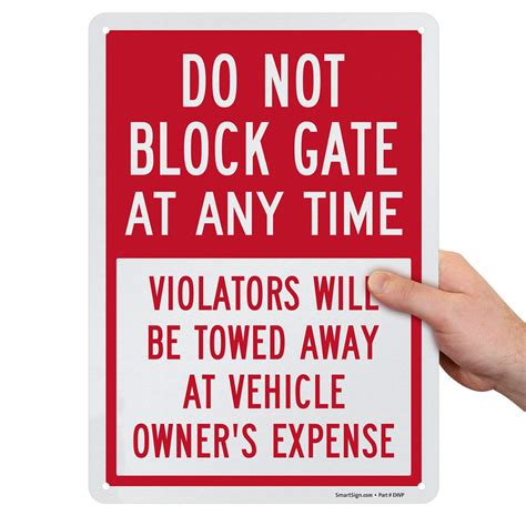 SmartSign Gate Towing Warning Sign | 10x14 Aluminum India | Ubuy