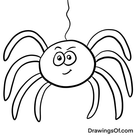 Spider Drawing: Easy, Cute Instructions - Drawings Of...