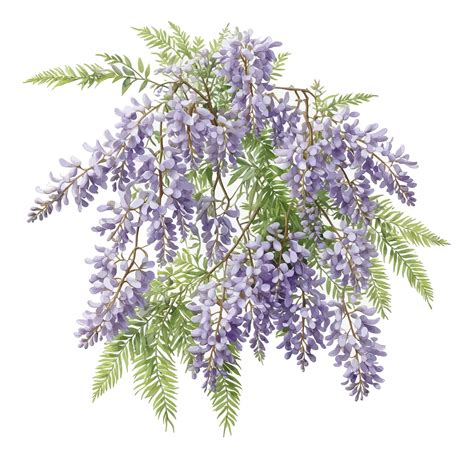 Premium Vector | Watercolor american wisteria frutescens clipart ...