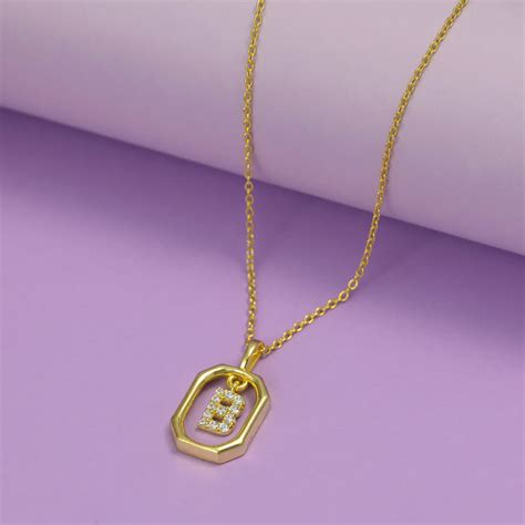 Silver Initial Letter Pendants – U Are Jewellery