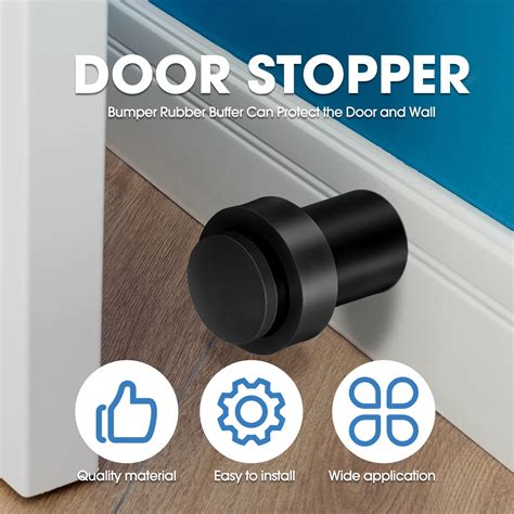 16 Pieces Door Stops Floor Mounted Door Stopper Stainless Steel ...