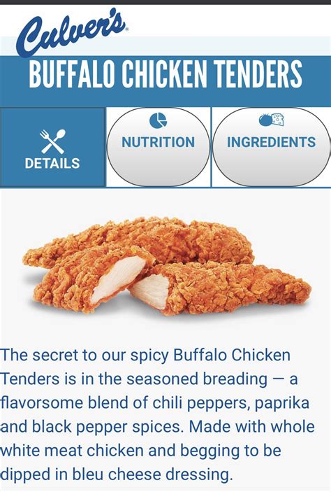 Culvers Chicken Tenders Best Fast Food Chicken Tenders, Ranked