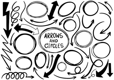 Arrow round hand drawn Vectors - Download Free High-Quality Vectors ...