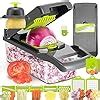KEOUKE Vegetable Chopper Mandoline Slicer Grey - 12 in 1 ...