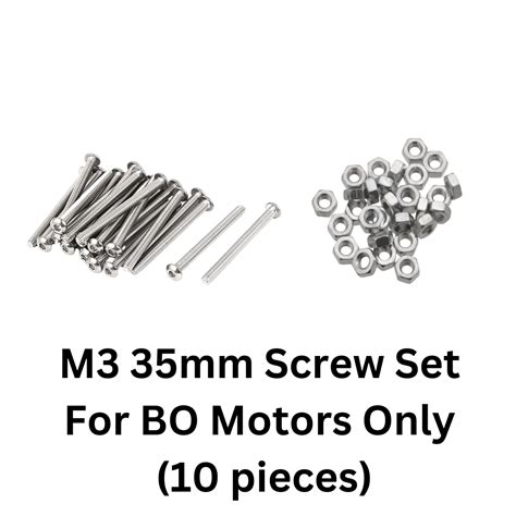 M3 35mm screw set (For BO Motors only, 10 pieces of screws and nuts ...