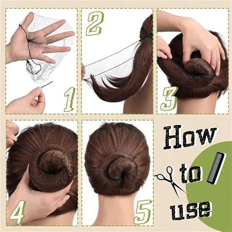 10/20/30/50pcs Brown Ultra-Elastic Invisible Hair Net Bun Cover Wig ...