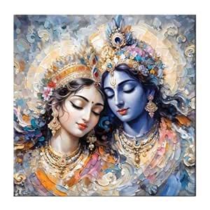 ArtX Canvas Radha Krishna Wall Painting, Big Size Wall Art Painting For ...
