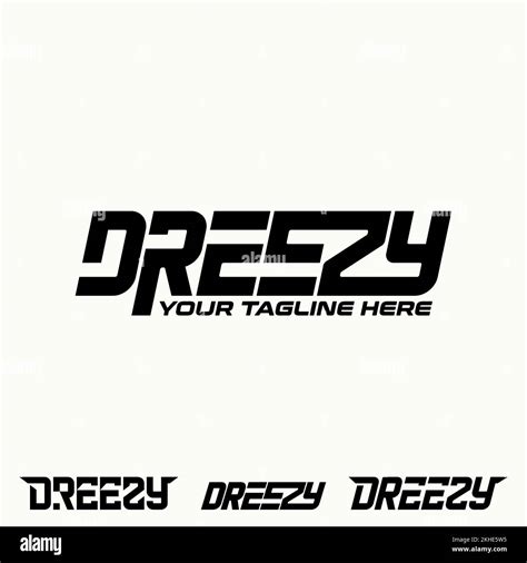 letter or word DREEZY sans serif font with connect merge image graphic ...