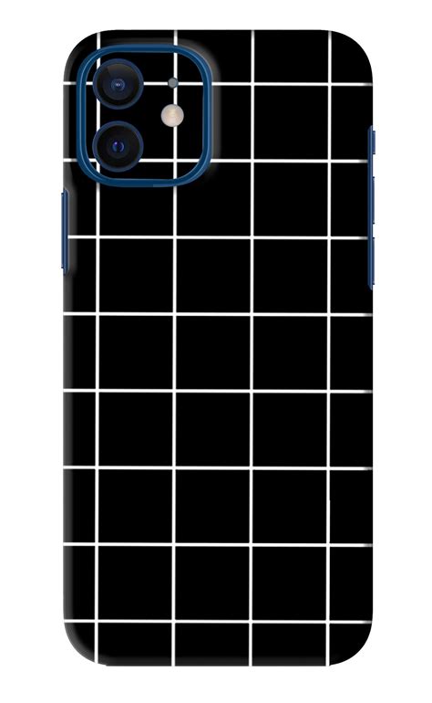 White Grid iPhone 12 Back Skin Wrap | Only Rs.149 – SkinLelo