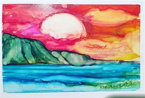 Alcohol Ink "808 Landscapes" with Jenny - Enchanted Lake, HouseMart Ben ...