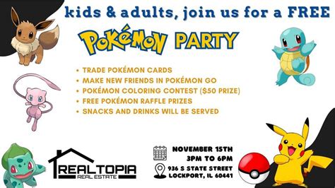 Pokemon Trading Party - Realtopia Real Estate, Realtopia Real Estate ...