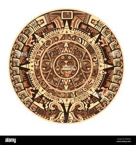 Maya calendar of Mayan or Aztec hieroglyph signs and symbols. Vector ...