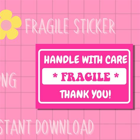 Buy Handle With Care Sticker Online In India - Etsy India