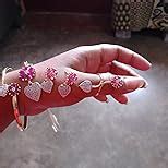 Buy ZENEME Jewellery Set Gold Plated Heart Shaped Red Colored American ...