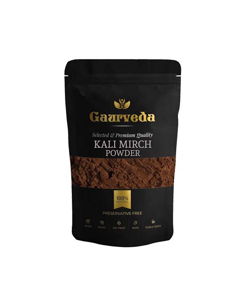 GAURVEDA Kali Mirch Powder - Pure, Freshly Ground Black Pepper Spice ...