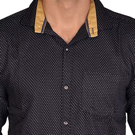 Buy La Milano Men's Polka DOTT Slim Fit Casual Shirt (cm 276, Black ...