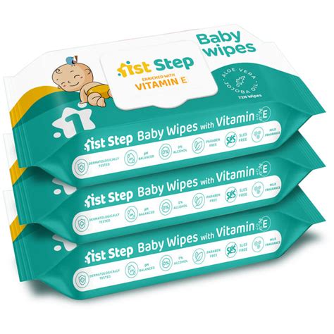 1st Step Baby Wet Wipes with Lid Enriched and Aloe-Vera and Jojoba Oil