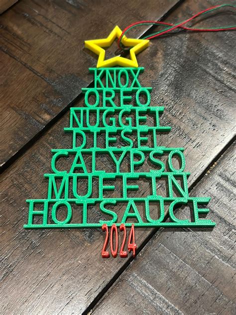 Personalized 3D Printed Christmas Ornaments - Etsy