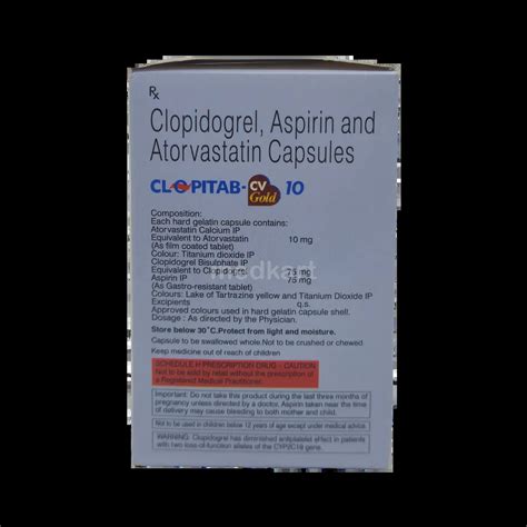 CLOPITAB CV GOLD 10MG CAPSULE 10'S: Price, Uses, Side Effects ...