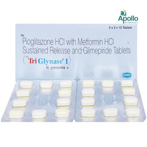 Tri Glynase 1 Tablet 10's Price, Uses, Side Effects, Composition ...