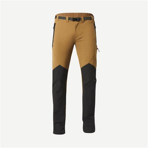 Men Stretchable Wind and Water Resistant Trekking Pants Brown - MT900