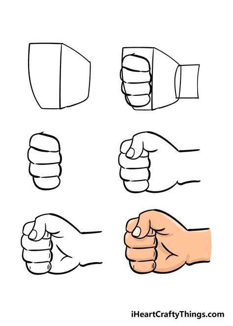 Fist Drawing - How To Draw A Fist Step By Step!