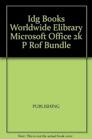 Buy IDG Books Worldwide eLibrary Microsoft Office 2K Professional ...