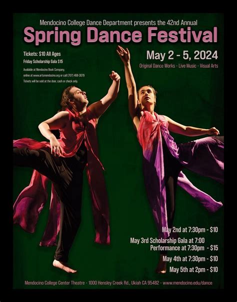 Mendocino College Spring Dance Festival 2024, 1000 Hensley Creek, Ukiah ...