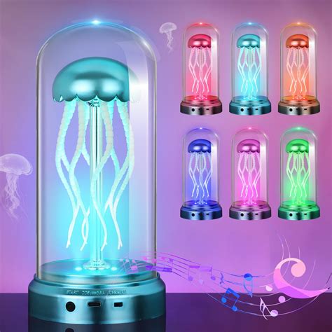 Jellyfish Lava lamp,LED Mood Lamps with 7 Color Changing Night Light ...