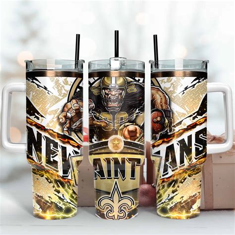 New Orleans Saints Mascot 40oz Tumbler Wrap, Football Mascot 40Oz ...