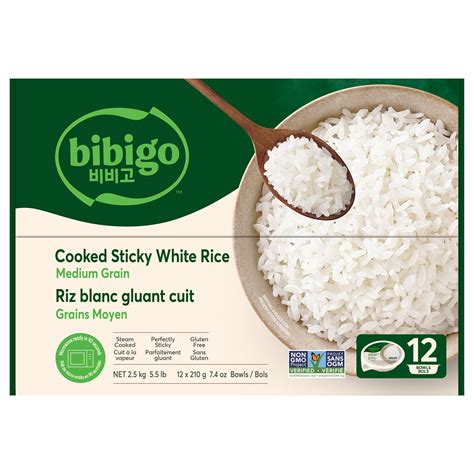 Bibigo Cooked Sticky White Rice Bowls, 12 × 210 g | Costco