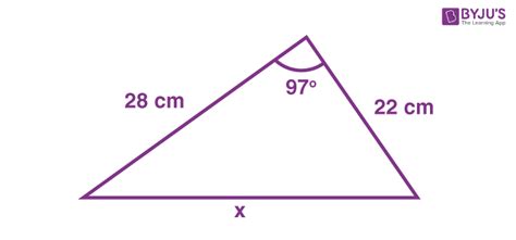 Cosine Rule (Laws of Cosine, Formula, Examples and Proof)