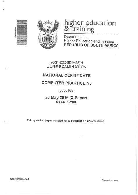 Computer Practice N5 Previous Paper 的图像结果