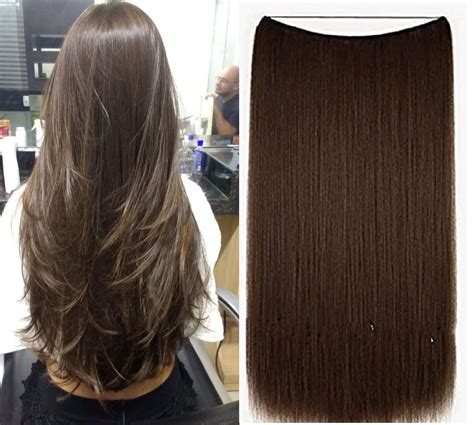 Fully Original Human Hair Invisible Wire Extension for Women and Girls ...