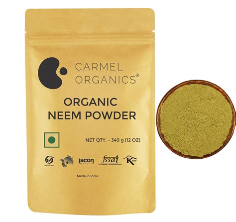 CARMEL ORGANICS Neem Leaves Powder (340 Grams)(Pack of 1) | Jaivik ...