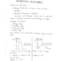 Handwritten Notes: Diversion Headworks - Irrigation Engineering - Civil ...