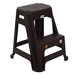 National Plastic Step Stool Black 29.2 x 28.5 x 45.5 cm : Amazon.in ...