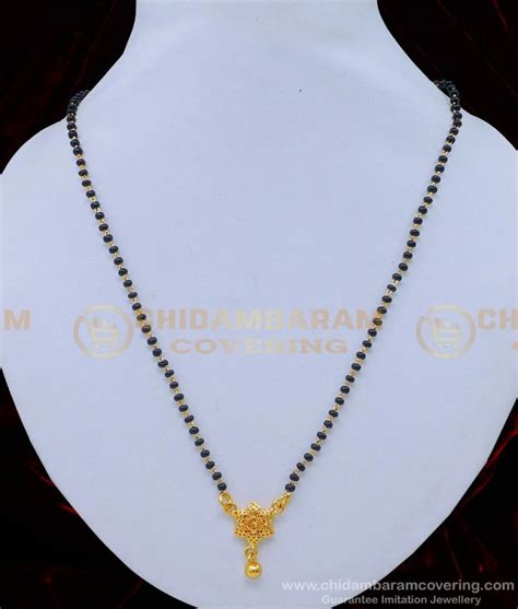 Buy Traditional Daily Wear North Indian Simple Short Black Beads ...