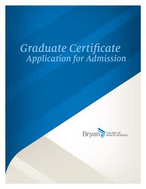 Fillable Online Graduate Certificate - Bryan Health Fax Email Print ...