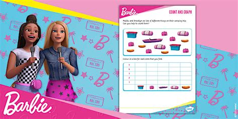 👉 Barbie: Count and Graph Activity Sheet