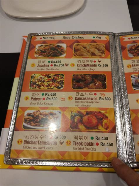 Menu at The Bibimbab-Southpoint Mall, Gurugram