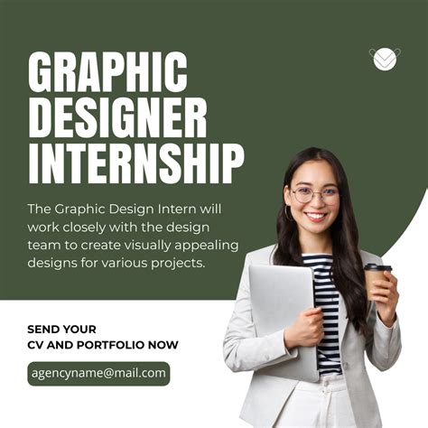 Graphic Designer Internship Online LinkedIn Post Template - VistaCreate