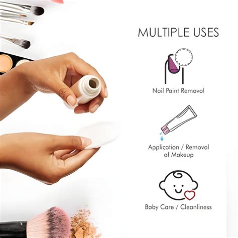 50 Round Facial Cotton Pads in a Ziplock Bag (Pack of 1); Made from 100 ...