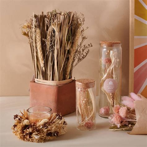 Buy Dastkari Dried Flower Arrangement in Glass Jar from Home Centre at ...