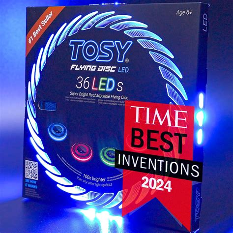 TOSY 36 And 360 Leds Flying Disc - Extremely Bright, Smart Modes, Glow ...