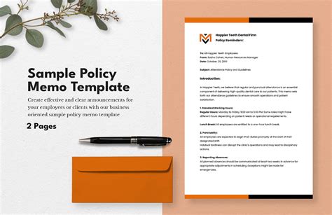 Editable Policy Memo Templates in Word to Download