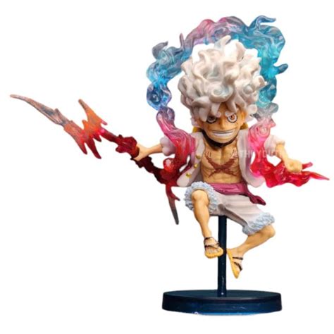 Buy Blue Aura Monkey D Luffy Gear 5 Action Figure | Mini Version ...