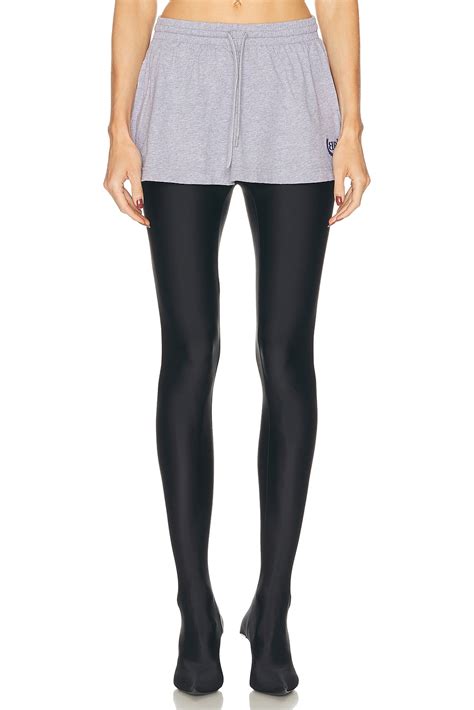 Balenciaga Shorts Mini Skirt in Heather Grey | FWRD