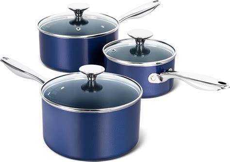 Amazon.com: MICHELANGELO Sauce Pan Sets, Ceramic Saucepans with Lids ...