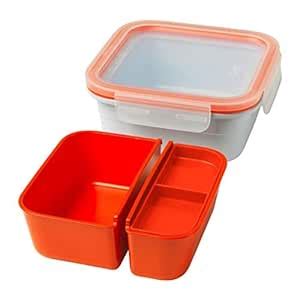 IKEA 365+ Lunch Box with Containers Square 803.887.14 Size 25 oz ...